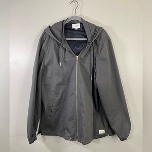 Five Four LA Mens cantan Hoodied Windbreaker Jacket Gray Size XXL